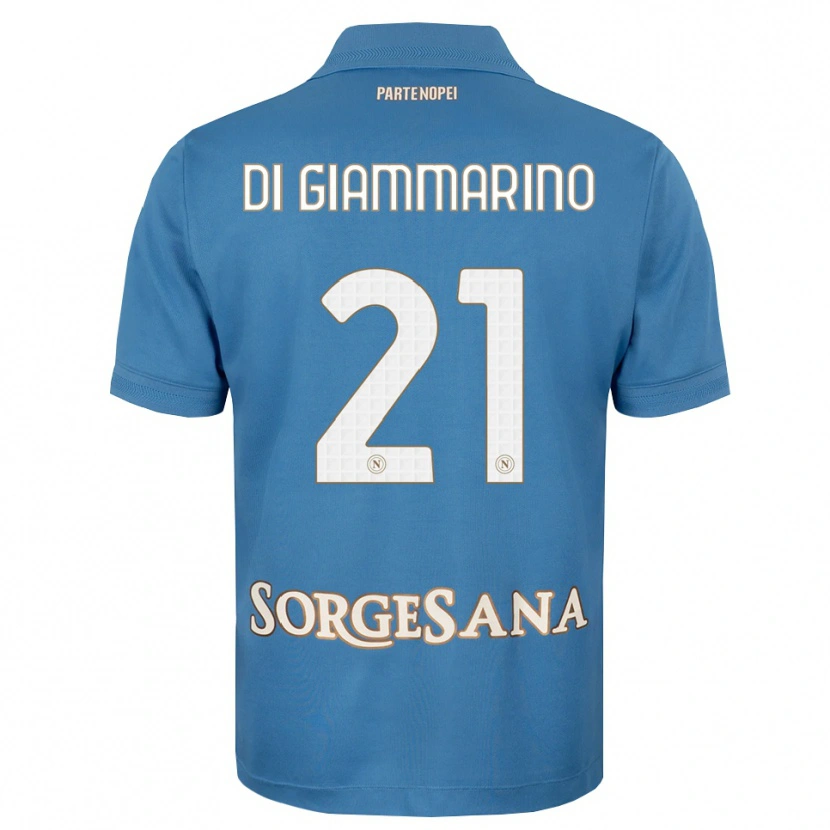 Danxen Kinder Virginia Di Giammarino #21 Nebelblau Weiß Heimtrikot Trikot 2026/27 T-Shirt