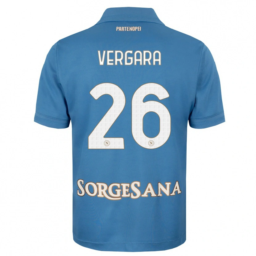 Danxen Kinder Antonio Vergara #26 Nebelblau Weiß Heimtrikot Trikot 2026/27 T-Shirt