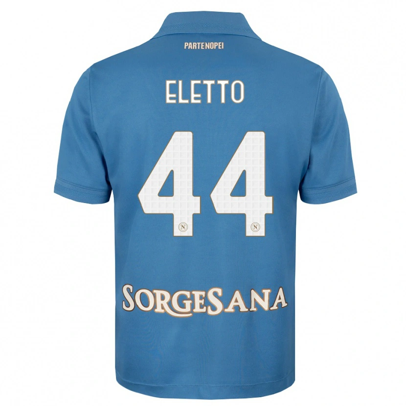 Danxen Kinder Francesco Eletto #44 Nebelblau Weiß Heimtrikot Trikot 2026/27 T-Shirt