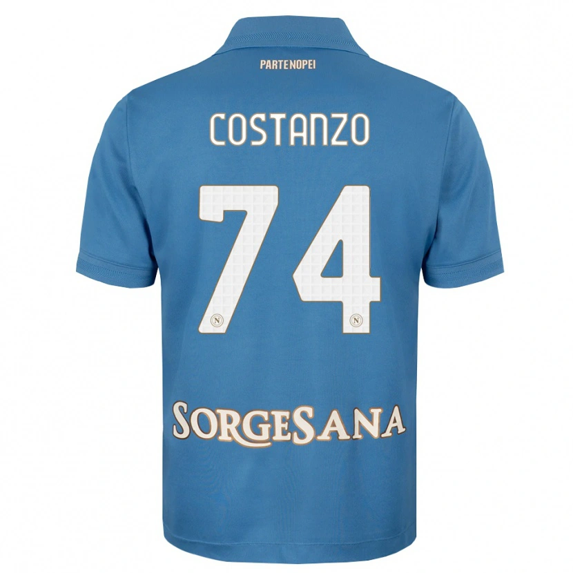 Danxen Kinder Davide Costanzo #74 Nebelblau Weiß Heimtrikot Trikot 2026/27 T-Shirt