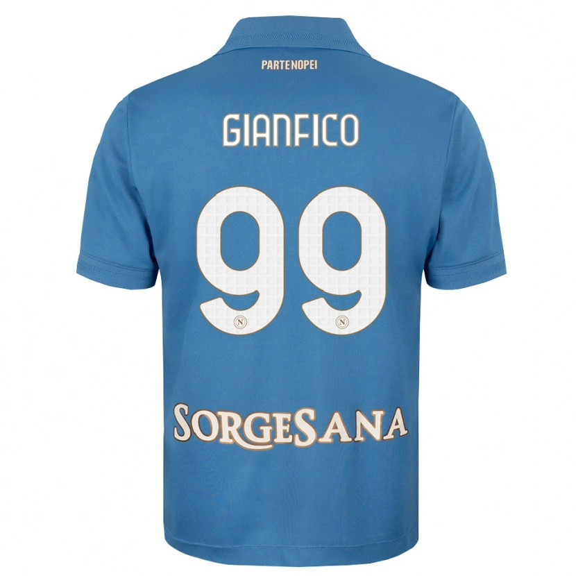Danxen Kinder Maria Morena Gianfico #99 Nebelblau Weiß Heimtrikot Trikot 2026/27 T-Shirt