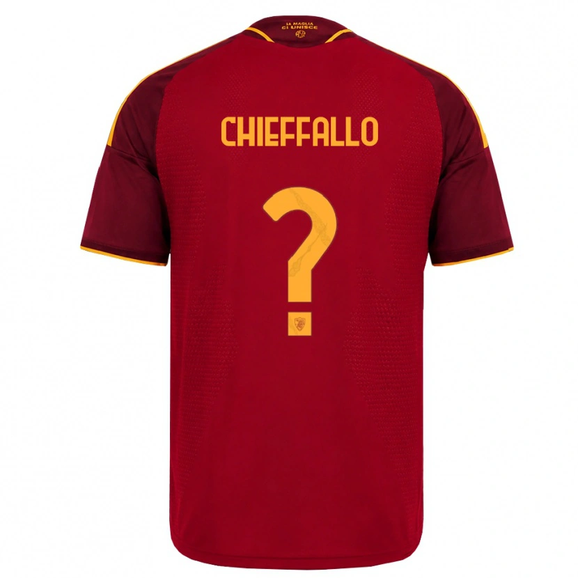 Danxen Kinder Niccolò Chieffallo #0 Rot Gold Gelb Heimtrikot Trikot 2026/27 T-Shirt