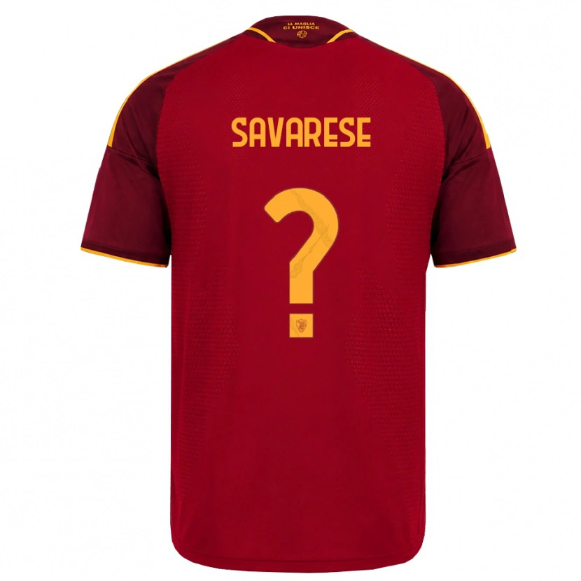 Danxen Kinder Bruno Savarese #0 Rot Gold Gelb Heimtrikot Trikot 2026/27 T-Shirt
