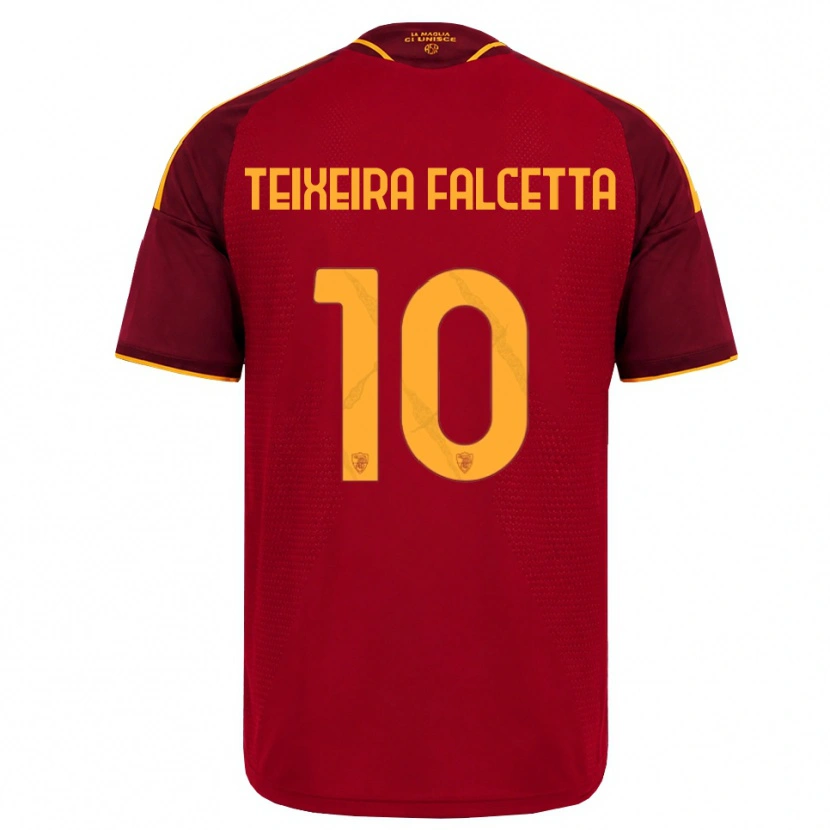 Danxen Kinder Pietro Teixeira Falcetta #10 Rot Gold Gelb Heimtrikot Trikot 2026/27 T-Shirt