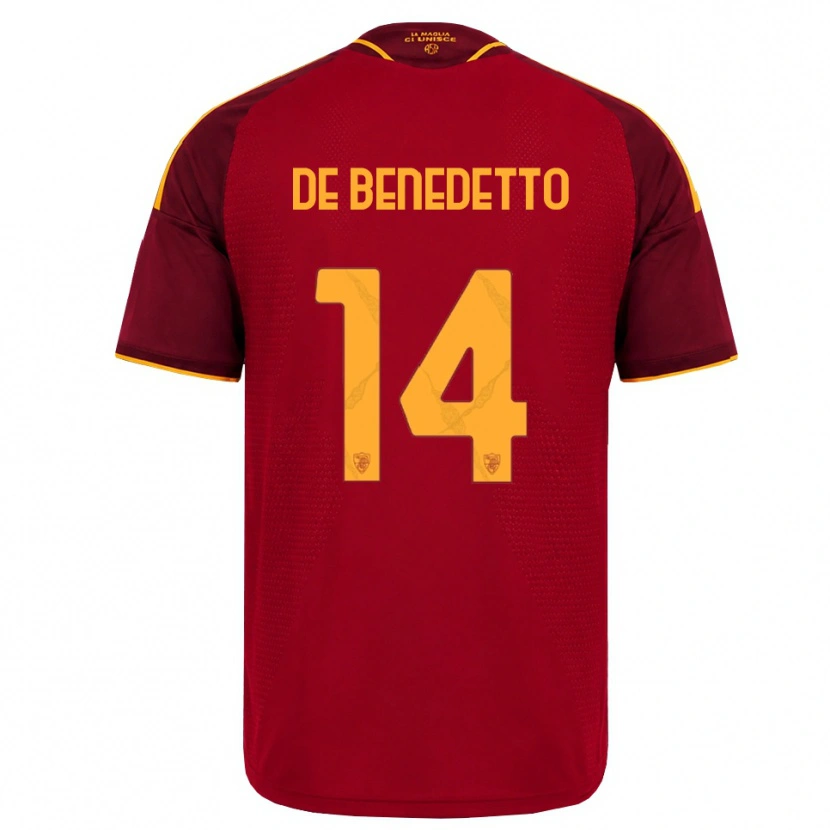 Danxen Kinder Lorenzo De Benedetto #14 Rot Gold Gelb Heimtrikot Trikot 2026/27 T-Shirt
