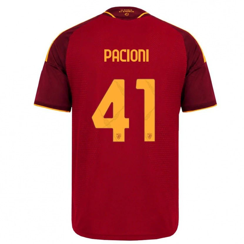 Danxen Kinder Eleonora Pacioni #41 Rot Gold Gelb Heimtrikot Trikot 2026/27 T-Shirt