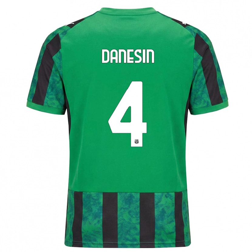 Danxen Kinder Federico Danesin #4 Grün Schwarz Weiß Heimtrikot Trikot 2026/27 T-Shirt