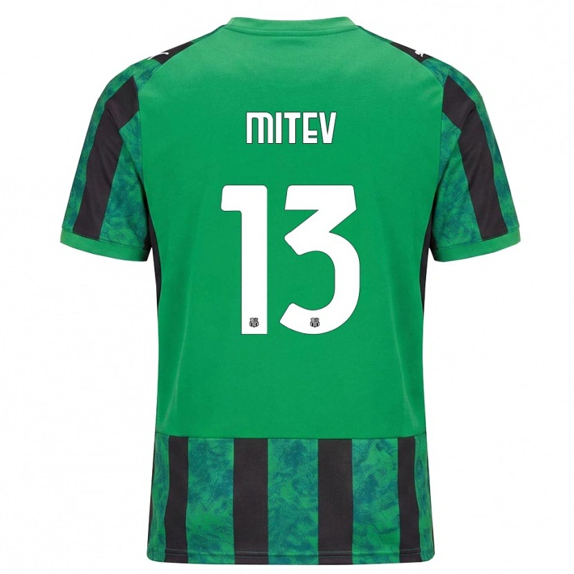 Danxen Kinder Nikola Mitev #13 Grün Schwarz Weiß Heimtrikot Trikot 2026/27 T-Shirt