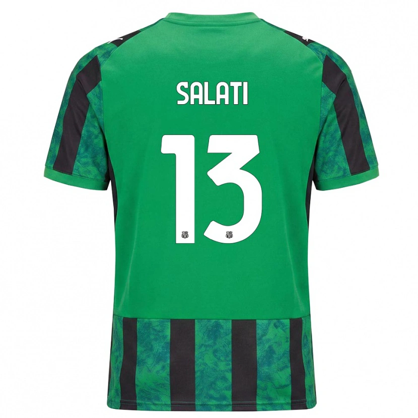 Danxen Kinder Emanuele Salati #13 Grün Schwarz Weiß Heimtrikot Trikot 2026/27 T-Shirt