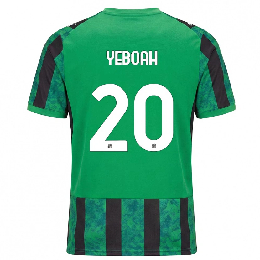 Danxen Kinder Daniel Yeboah #20 Grün Schwarz Weiß Heimtrikot Trikot 2026/27 T-Shirt