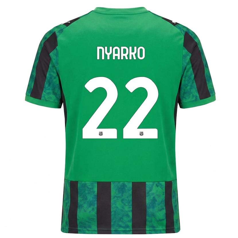 Danxen Kinder Lorenzo Nyarko #22 Grün Schwarz Weiß Heimtrikot Trikot 2026/27 T-Shirt