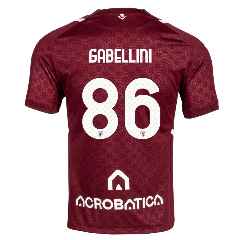 Danxen Kinder Tommaso Gabellini #86 Burgund Weiß Heimtrikot Trikot 2026/27 T-Shirt