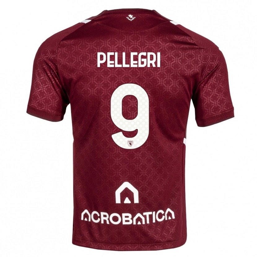 Danxen Kinder Pietro Pellegri #9 Burgund Weiß Heimtrikot Trikot 2026/27 T-Shirt
