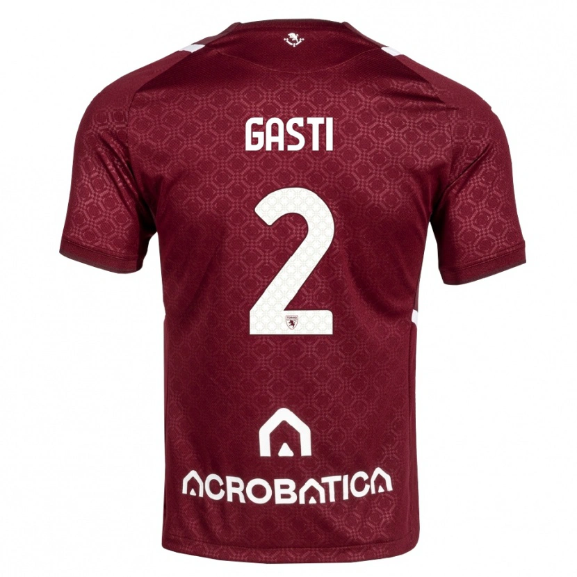 Danxen Kinder Habtamu Gasti #2 Burgund Weiß Heimtrikot Trikot 2026/27 T-Shirt