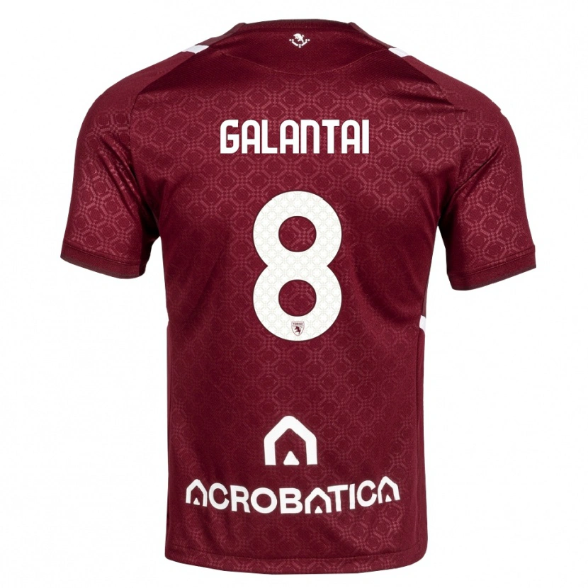 Danxen Kinder Tamás Galántai #8 Burgund Weiß Heimtrikot Trikot 2026/27 T-Shirt