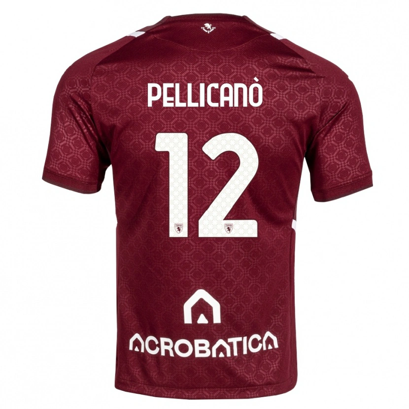 Danxen Kinder Pasquale Pellicanò #12 Burgund Weiß Heimtrikot Trikot 2026/27 T-Shirt