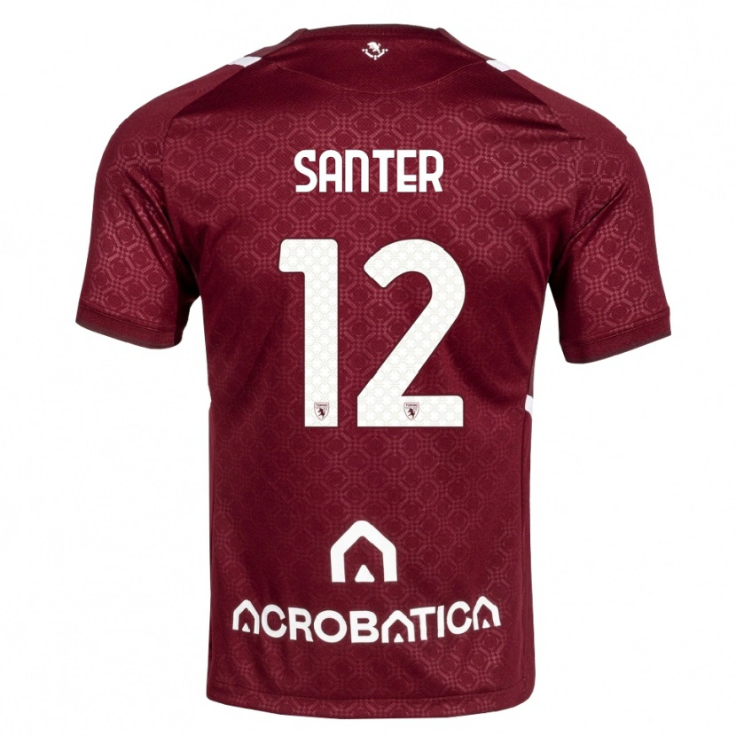 Danxen Kinder Leonardo Santer #12 Burgund Weiß Heimtrikot Trikot 2026/27 T-Shirt