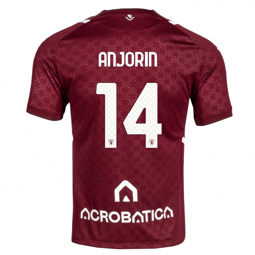 Danxen Kinder Tino Anjorin #14 Burgund Weiß Heimtrikot Trikot 2026/27 T-Shirt