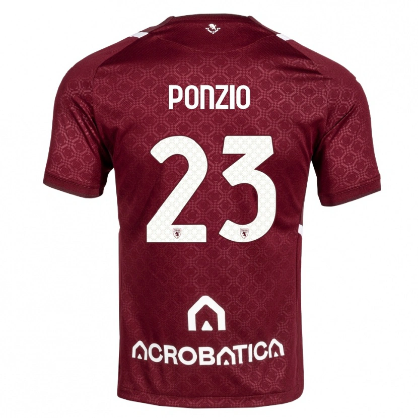 Danxen Kinder Erika Ponzio #23 Burgund Weiß Heimtrikot Trikot 2026/27 T-Shirt