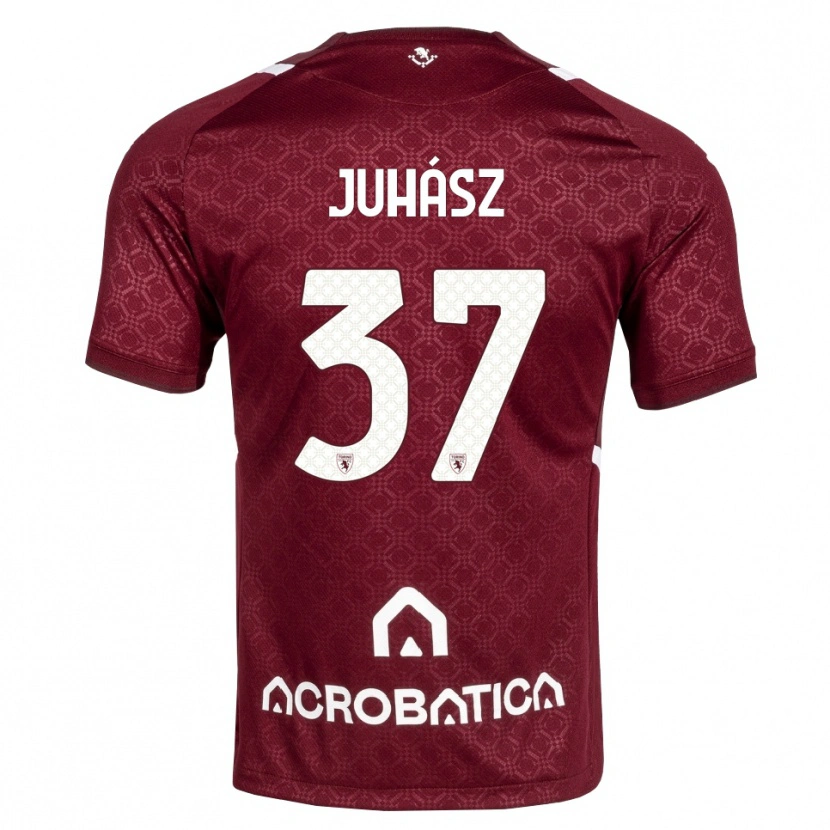 Danxen Kinder Martin Juhász #37 Burgund Weiß Heimtrikot Trikot 2026/27 T-Shirt