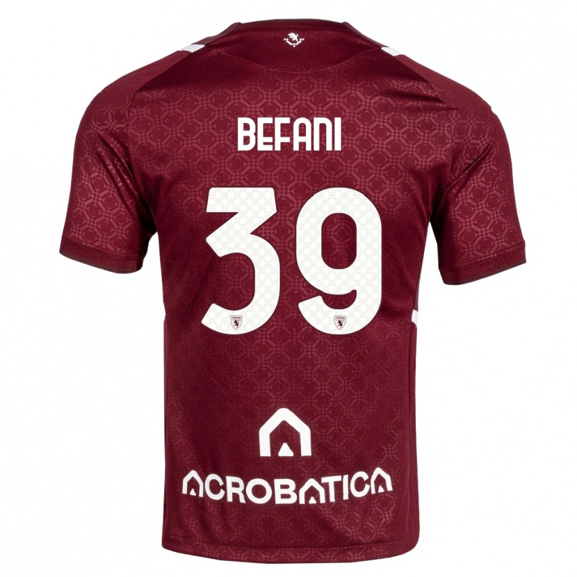Danxen Kinder Haron Befani #39 Burgund Weiß Heimtrikot Trikot 2026/27 T-Shirt
