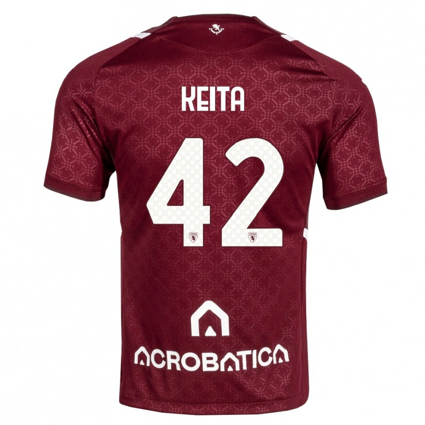 Danxen Kinder Karamoko Keita #42 Burgund Weiß Heimtrikot Trikot 2026/27 T-Shirt