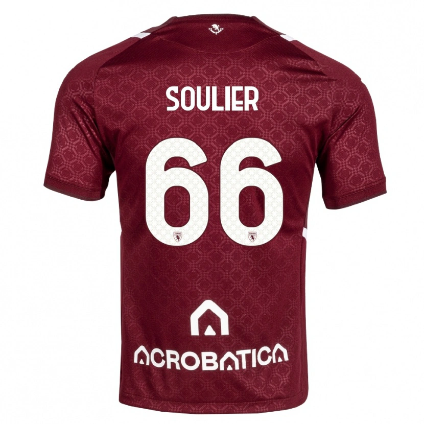 Danxen Kinder Evan Soulier #66 Burgund Weiß Heimtrikot Trikot 2026/27 T-Shirt