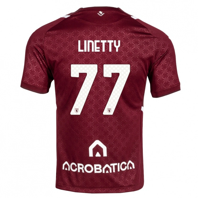 Danxen Kinder Karol Linetty #77 Burgund Weiß Heimtrikot Trikot 2026/27 T-Shirt