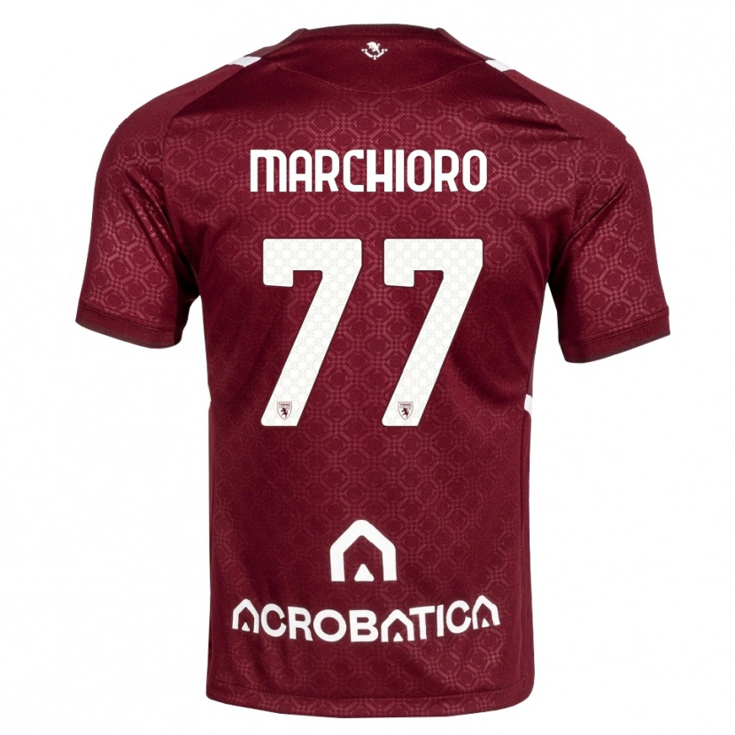 Danxen Kinder Raffaele Marchioro #77 Burgund Weiß Heimtrikot Trikot 2026/27 T-Shirt