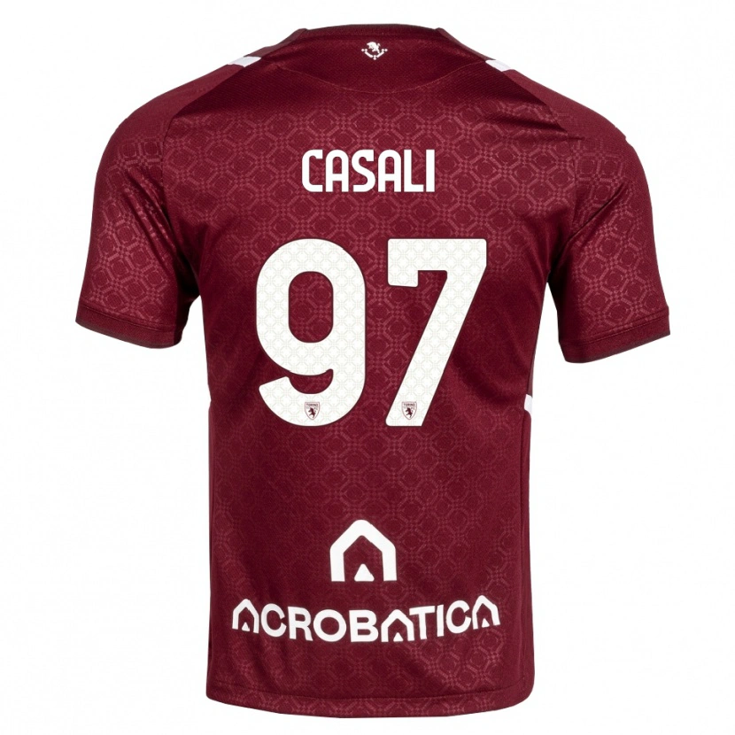 Danxen Kinder Michele Casali #97 Burgund Weiß Heimtrikot Trikot 2026/27 T-Shirt