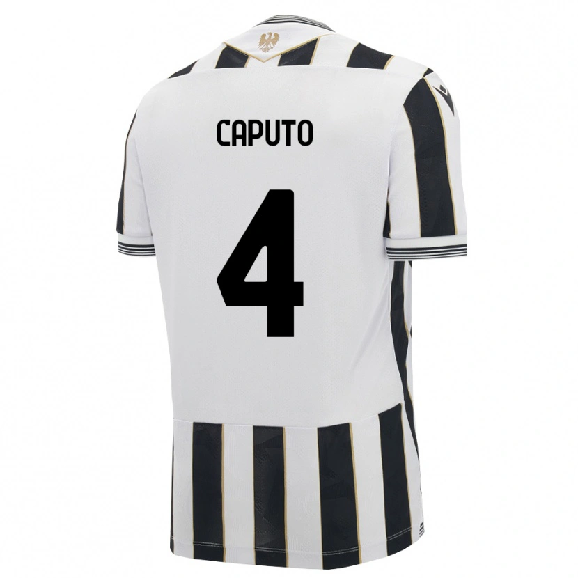 Danxen Kinder Luigi Caputo #4 Schwarz Weiß Pink Heimtrikot Trikot 2026/27 T-Shirt