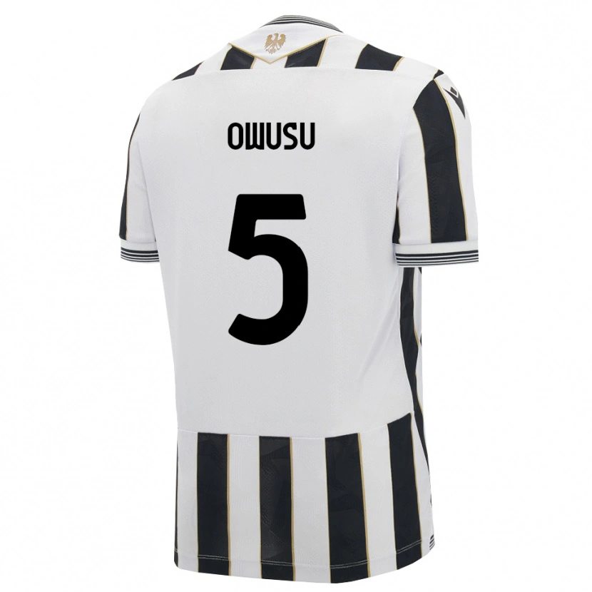 Danxen Kinder Robert Owusu #5 Schwarz Weiß Pink Heimtrikot Trikot 2026/27 T-Shirt