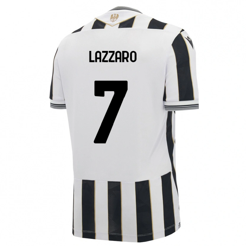 Danxen Kinder Davide Lazzaro #7 Schwarz Weiß Pink Heimtrikot Trikot 2026/27 T-Shirt