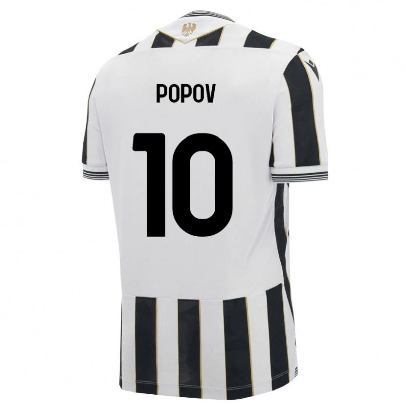 Danxen Kinder Nikolay Popov #10 Schwarz Weiß Pink Heimtrikot Trikot 2026/27 T-Shirt
