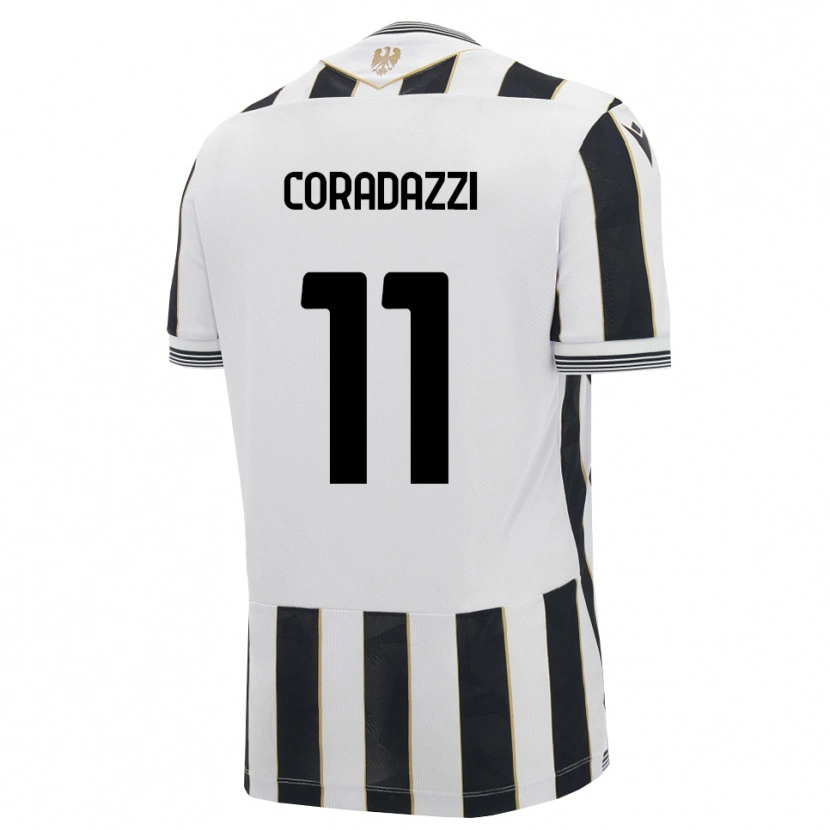 Danxen Kinder Niccolò Coradazzi #11 Schwarz Weiß Pink Heimtrikot Trikot 2026/27 T-Shirt