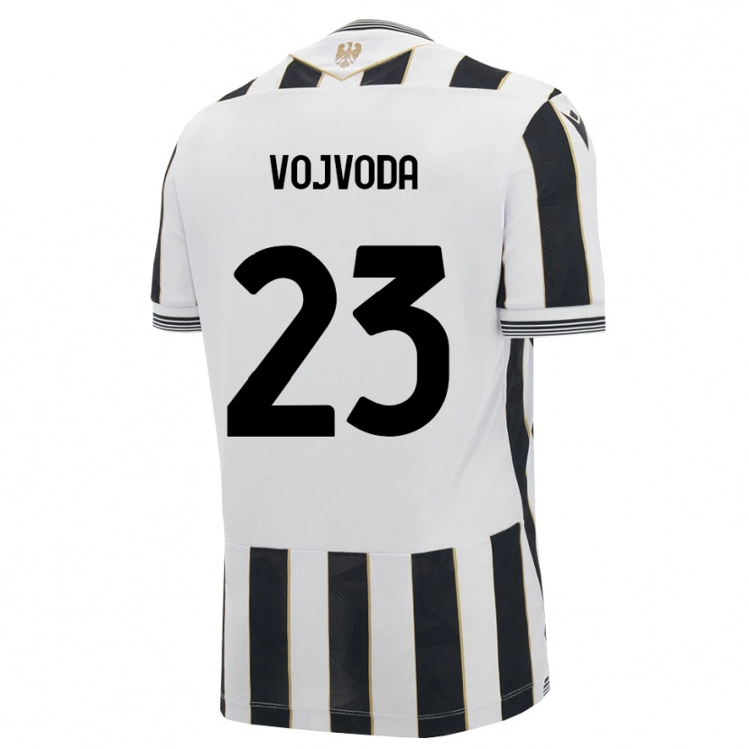 Danxen Kinder Mërgim Vojvoda #23 Schwarz Weiß Pink Heimtrikot Trikot 2026/27 T-Shirt
