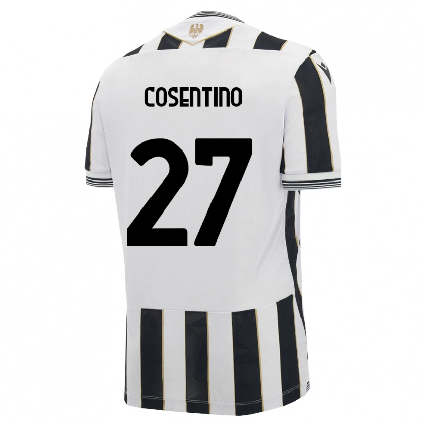 Danxen Kinder Sergio Cosentino #27 Schwarz Weiß Pink Heimtrikot Trikot 2026/27 T-Shirt