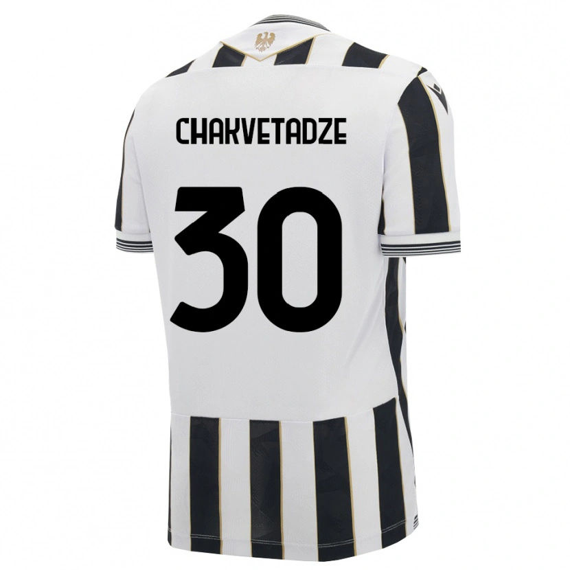 Danxen Kinder Giorgi Chakvetadze #30 Schwarz Weiß Pink Heimtrikot Trikot 2026/27 T-Shirt