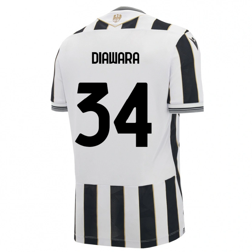 Danxen Kinder Sekou Diawara #34 Schwarz Weiß Pink Heimtrikot Trikot 2026/27 T-Shirt