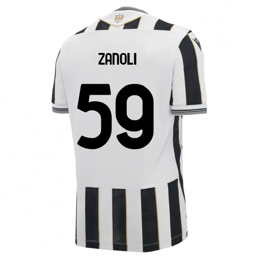 Danxen Kinder Alessandro Zanoli #59 Schwarz Weiß Pink Heimtrikot Trikot 2026/27 T-Shirt