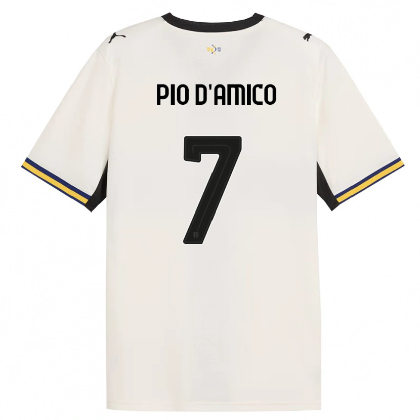 Danxen Kinder Dario Pio D'amico #7 Creme Schwarz Gelb Heimtrikot Trikot 2026/27 T-Shirt