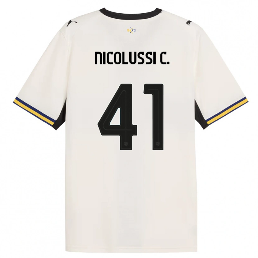 Danxen Kinder Hans Nicolussi Caviglia #41 Creme Schwarz Gelb Heimtrikot Trikot 2026/27 T-Shirt