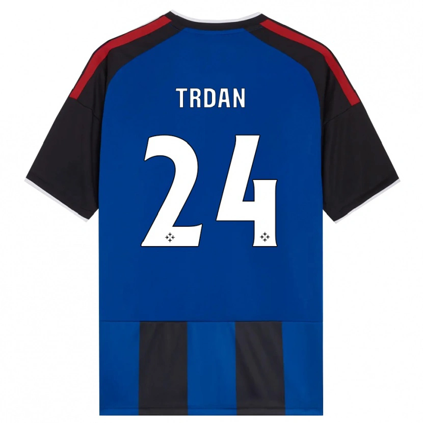 Danxen Kinder Miha Trdan #24 Schwarz Rot Weiß Blau Heimtrikot Trikot 2026/27 T-Shirt