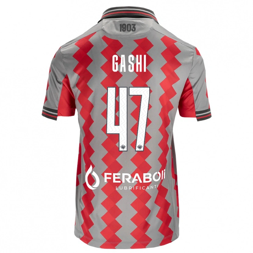 Danxen Kinder Eduart Gashi #47 Grau Rot Weiß Heimtrikot Trikot 2026/27 T-Shirt