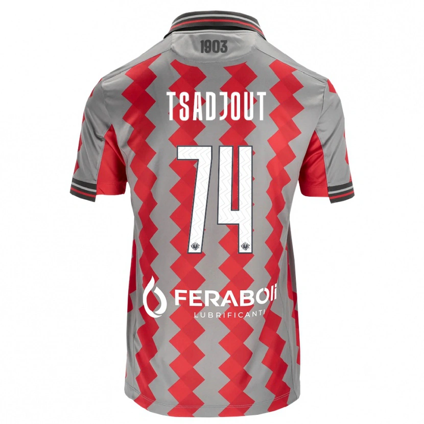 Danxen Kinder Frank Tsadjout #74 Grau Rot Weiß Heimtrikot Trikot 2026/27 T-Shirt