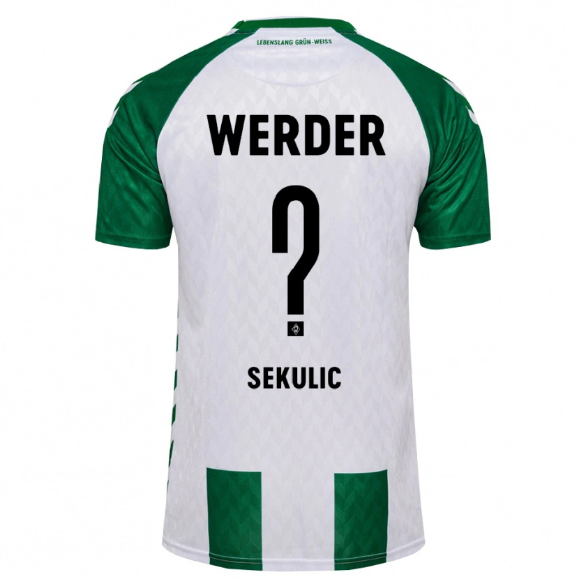 Danxen Kinder Jug Sekulic #0 Grün Weiß Heimtrikot Trikot 2026/27 T-Shirt