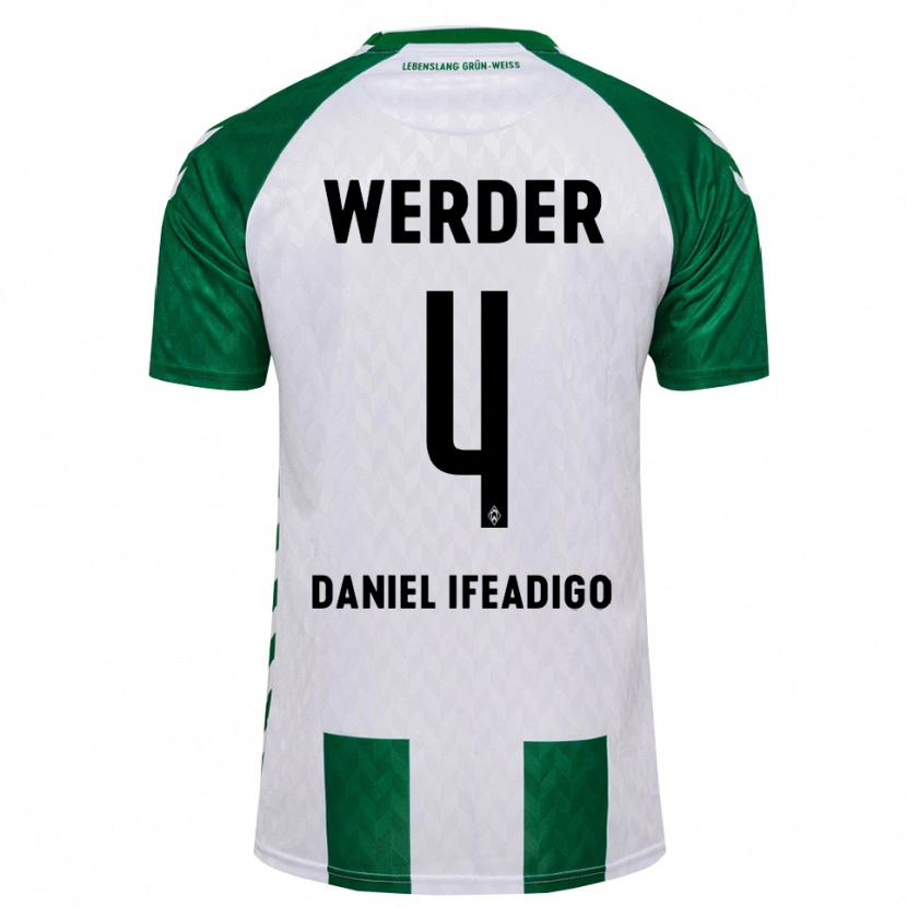Danxen Kinder Kamsiyonna Daniel Ifeadigo #4 Grün Weiß Heimtrikot Trikot 2026/27 T-Shirt