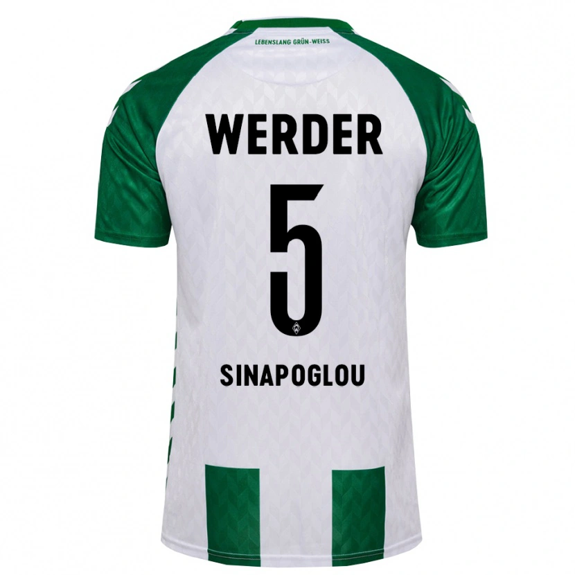 Danxen Kinder Oguzcan Sinapoglou #5 Grün Weiß Heimtrikot Trikot 2026/27 T-Shirt