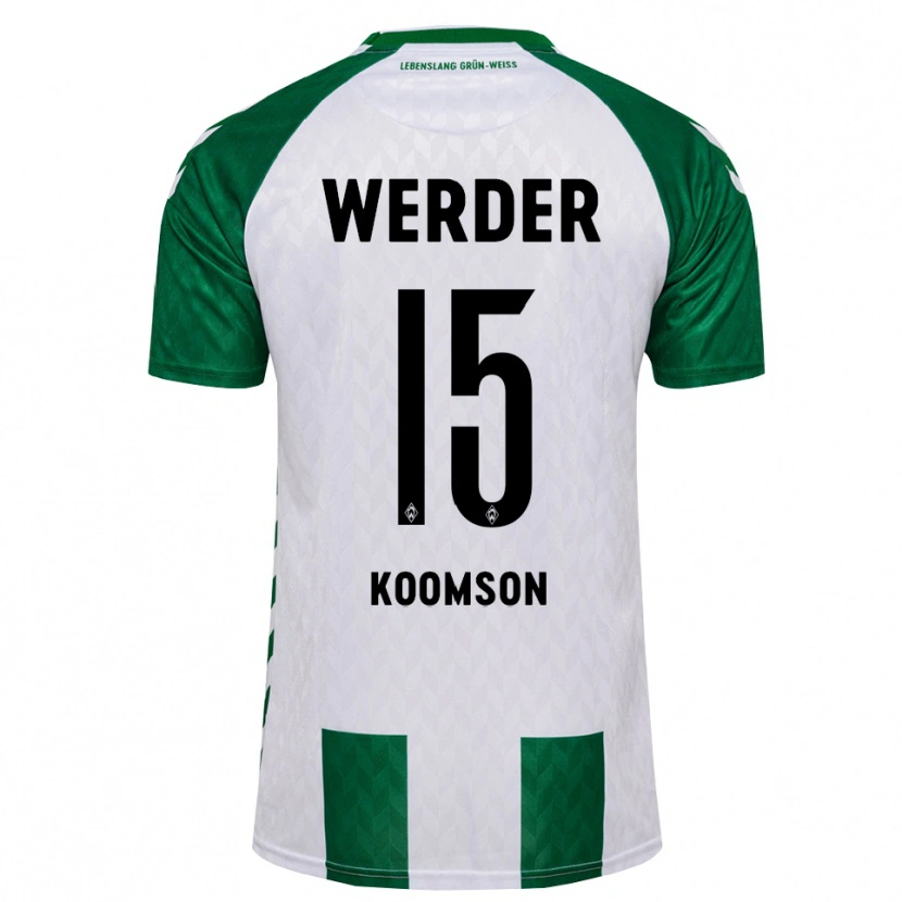 Danxen Kinder Gabriel Koomson #15 Grün Weiß Heimtrikot Trikot 2026/27 T-Shirt