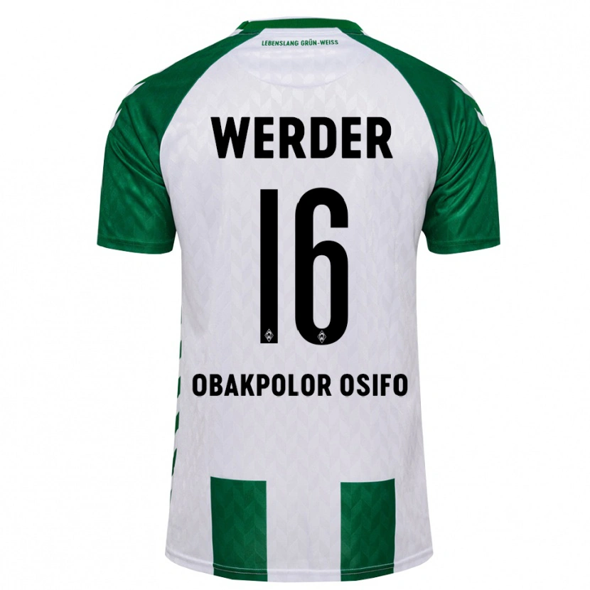 Danxen Kinder Valentin Obakpolor Osifo #16 Grün Weiß Heimtrikot Trikot 2026/27 T-Shirt